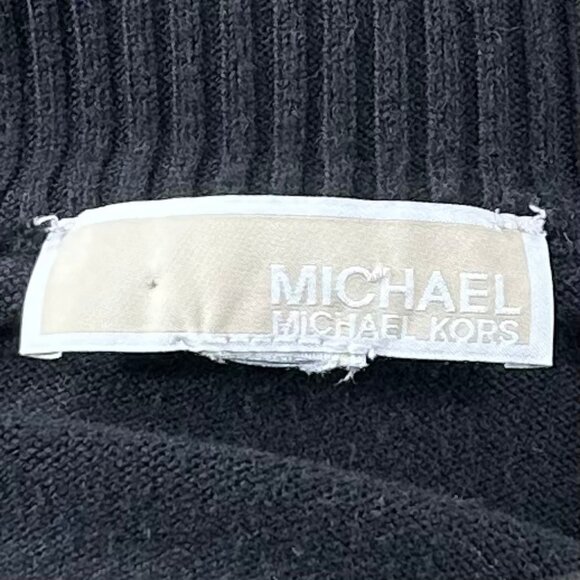 Michael Kors Black Cotton Viscose Full Zip Soft Sweater Size XL - Picture 9 of 10
